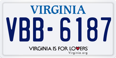 VA license plate VBB6187