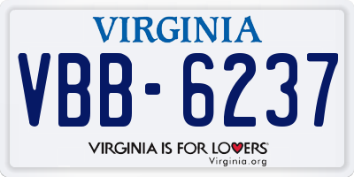 VA license plate VBB6237