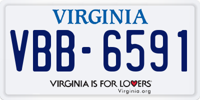 VA license plate VBB6591