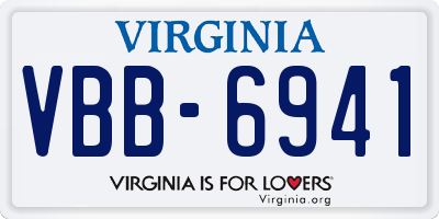 VA license plate VBB6941