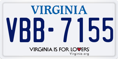 VA license plate VBB7155