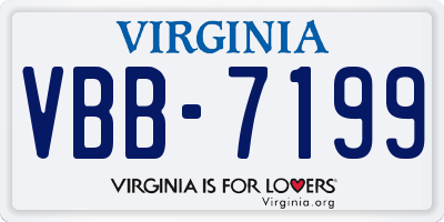 VA license plate VBB7199