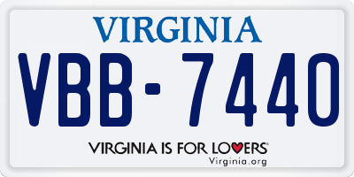 VA license plate VBB7440