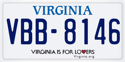 VA license plate VBB8146