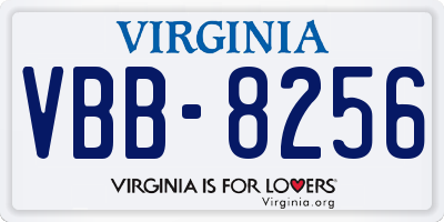 VA license plate VBB8256