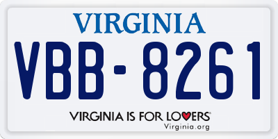 VA license plate VBB8261