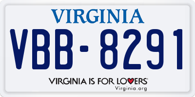 VA license plate VBB8291