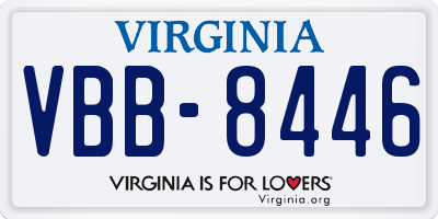VA license plate VBB8446