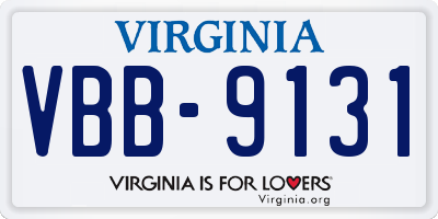 VA license plate VBB9131