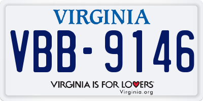 VA license plate VBB9146