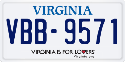 VA license plate VBB9571