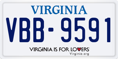 VA license plate VBB9591