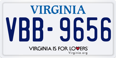 VA license plate VBB9656