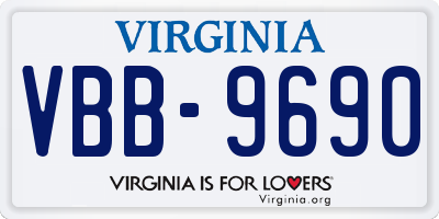 VA license plate VBB9690