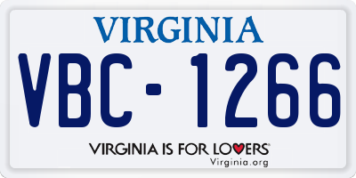 VA license plate VBC1266