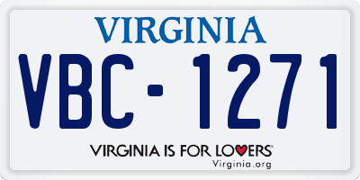 VA license plate VBC1271