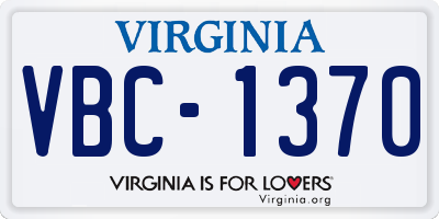 VA license plate VBC1370