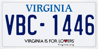 VA license plate VBC1446