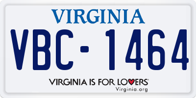VA license plate VBC1464