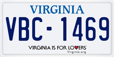 VA license plate VBC1469