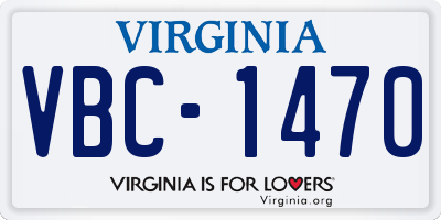 VA license plate VBC1470