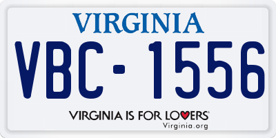 VA license plate VBC1556