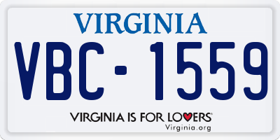 VA license plate VBC1559