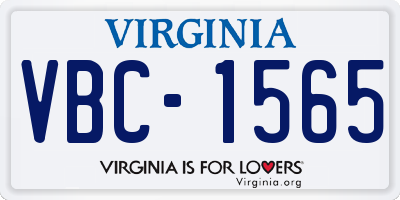 VA license plate VBC1565