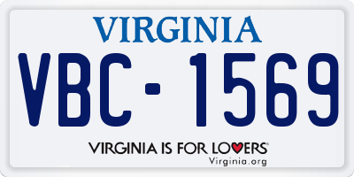 VA license plate VBC1569