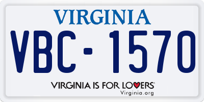 VA license plate VBC1570