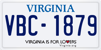 VA license plate VBC1879