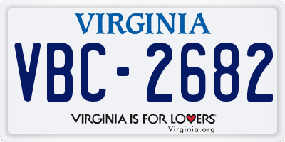 VA license plate VBC2682