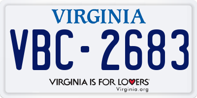 VA license plate VBC2683