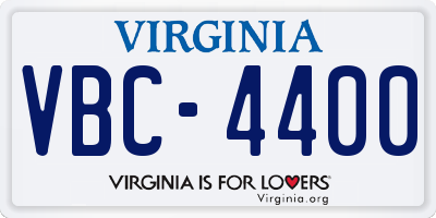 VA license plate VBC4400