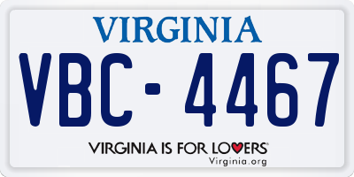 VA license plate VBC4467