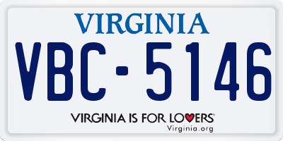 VA license plate VBC5146