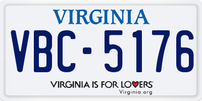 VA license plate VBC5176