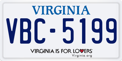 VA license plate VBC5199