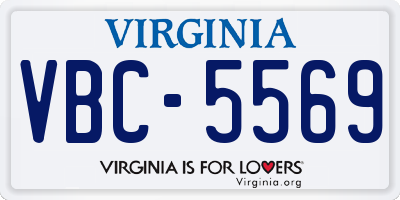 VA license plate VBC5569