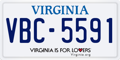 VA license plate VBC5591