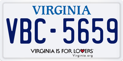 VA license plate VBC5659