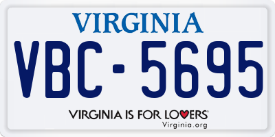 VA license plate VBC5695