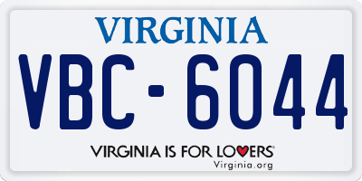 VA license plate VBC6044