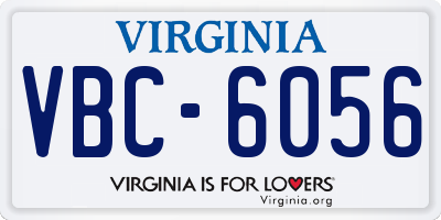 VA license plate VBC6056