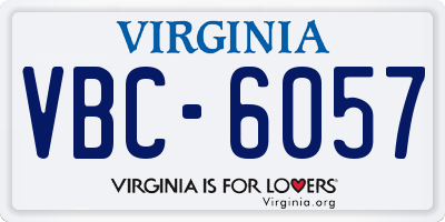 VA license plate VBC6057