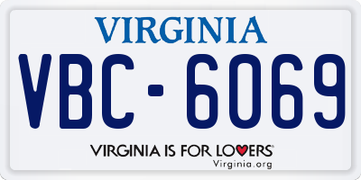 VA license plate VBC6069