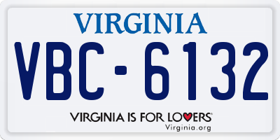 VA license plate VBC6132