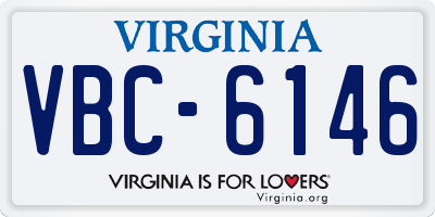 VA license plate VBC6146