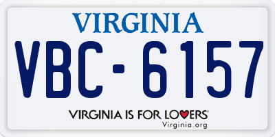 VA license plate VBC6157