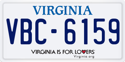 VA license plate VBC6159